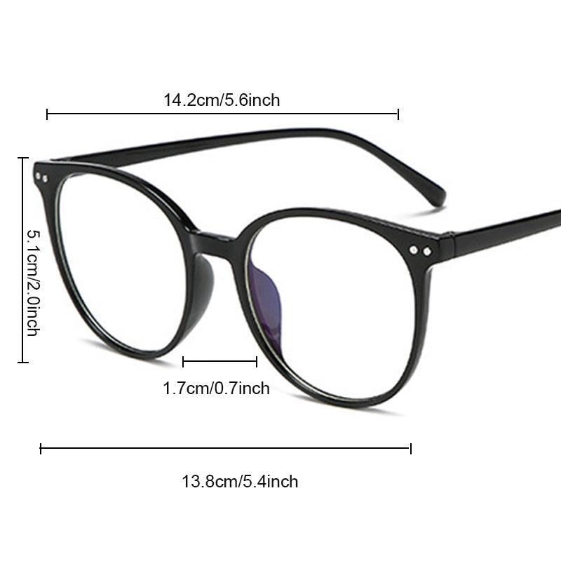 2 Pairs Jelly Square Clear Lens Computer Glasses