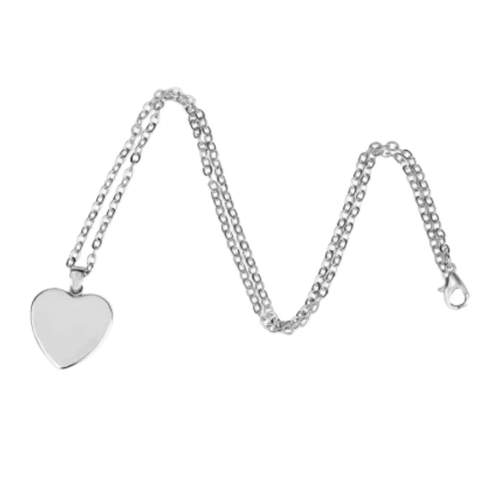 Mother And Child Giraffe Animal Heart Pendant Necklace
