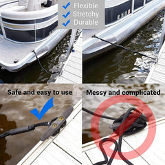 2pcs 121 Boat Bungee Dock Lines Protect Watercraft No Damage