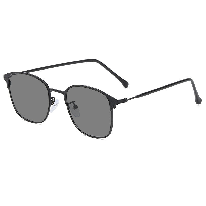 Men's Vintage Alloy Sunglasses Photochromic Lenses Anti Glasses