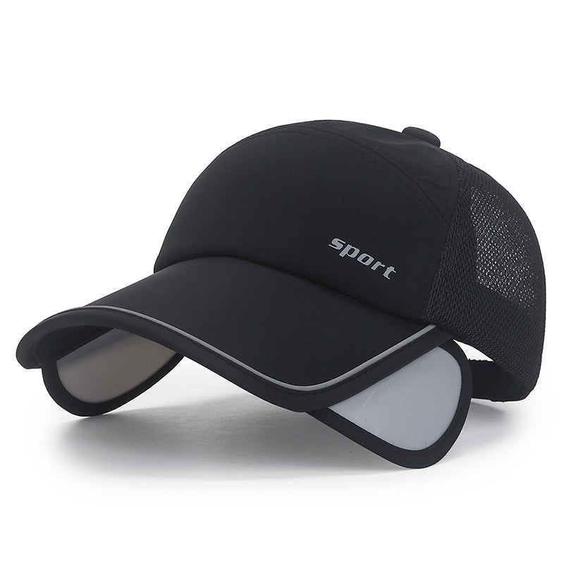 Adjustable Mesh Trucker Hat Breathable Sun Hats Solid Baseball Cap