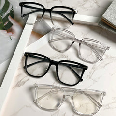 2pcs Light Blocking Glasses Clear Lens Anti Eyestrain Computer Gaming Glasses