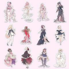 54pcs Anime Girl Album Stickers DIY Computer Washi Scrapbooking Stickers