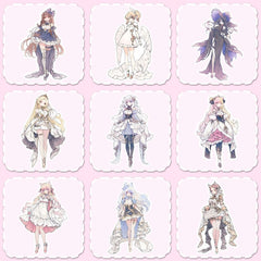 54pcs Anime Girl Album Stickers DIY Computer Washi Scrapbooking Stickers