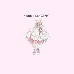 54pcs Anime Girl Album Stickers DIY Computer Washi Scrapbooking Stickers