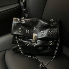 Rhinestone Letter Studded Crossbody Bag