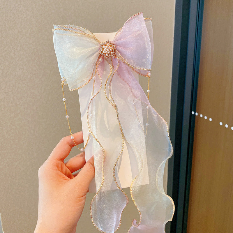 Mesh Bow Headdress Hair Clip for Girls Hair Accessories
