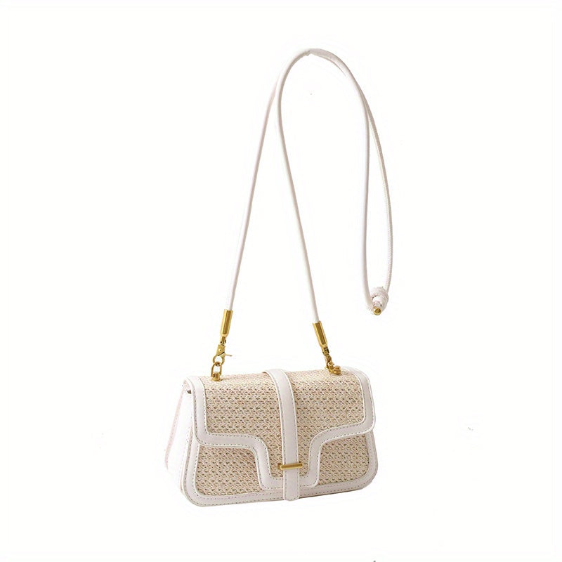 Straw Woven Crossbody Bag Beach Shoulder Handbag & Purse