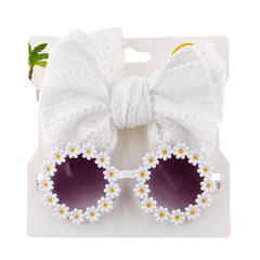 2Pcs Kids Sunglasses Headband Set Baby Sun Glasses Bohemia Beach Seaside