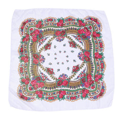Boho Flower Print Bandana Square Scarf Vintage Shawl Head Wrap Turban