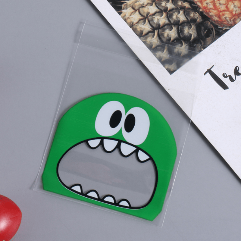 100pcs Monster Cookie Candy Bags for Baking
