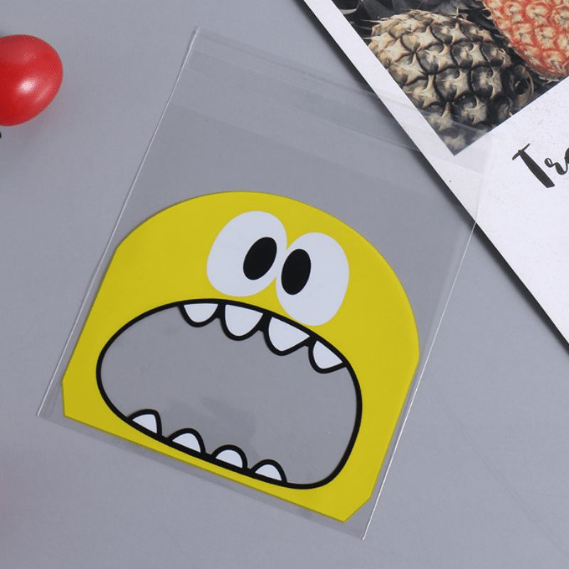 100pcs Monster Cookie Candy Bags for Baking