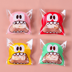 100pcs Monster Cookie Candy Bags for Baking