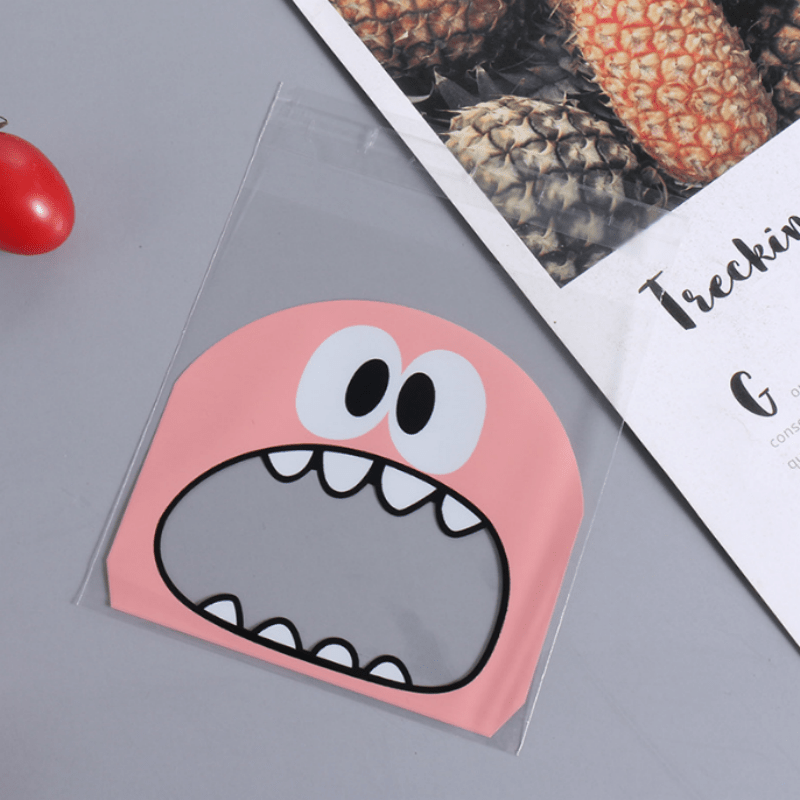 100pcs Monster Cookie Candy Bags for Baking