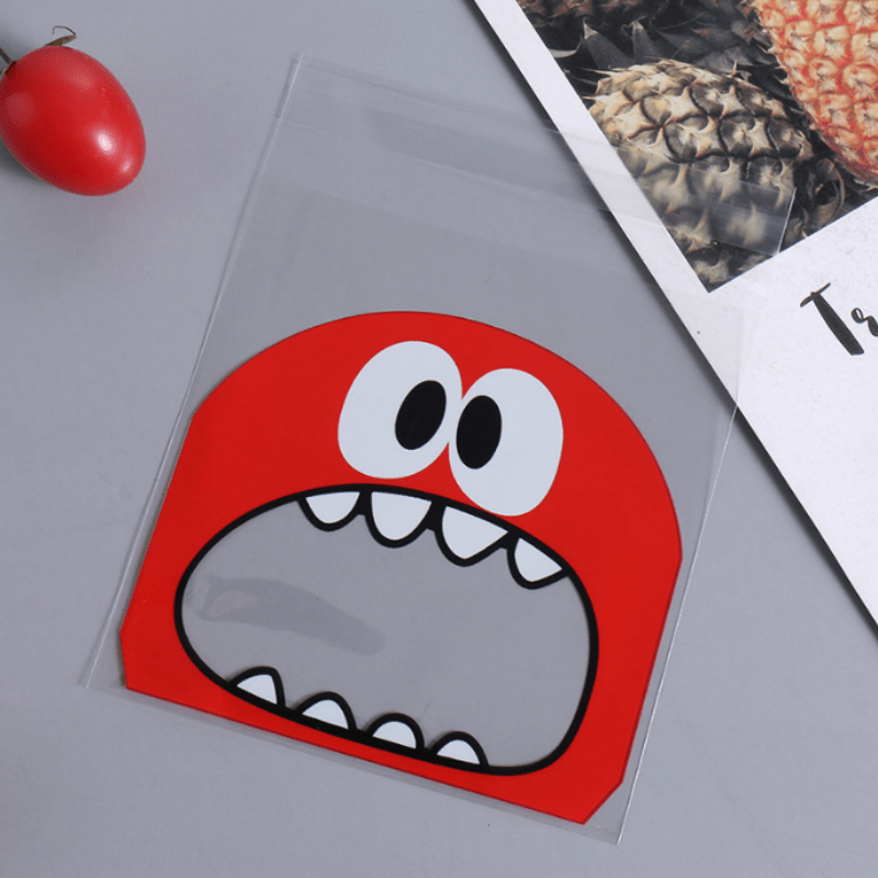 100pcs Monster Cookie Candy Bags for Baking