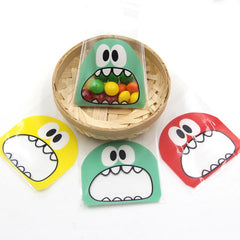 100pcs Monster Cookie Candy Bags for Baking