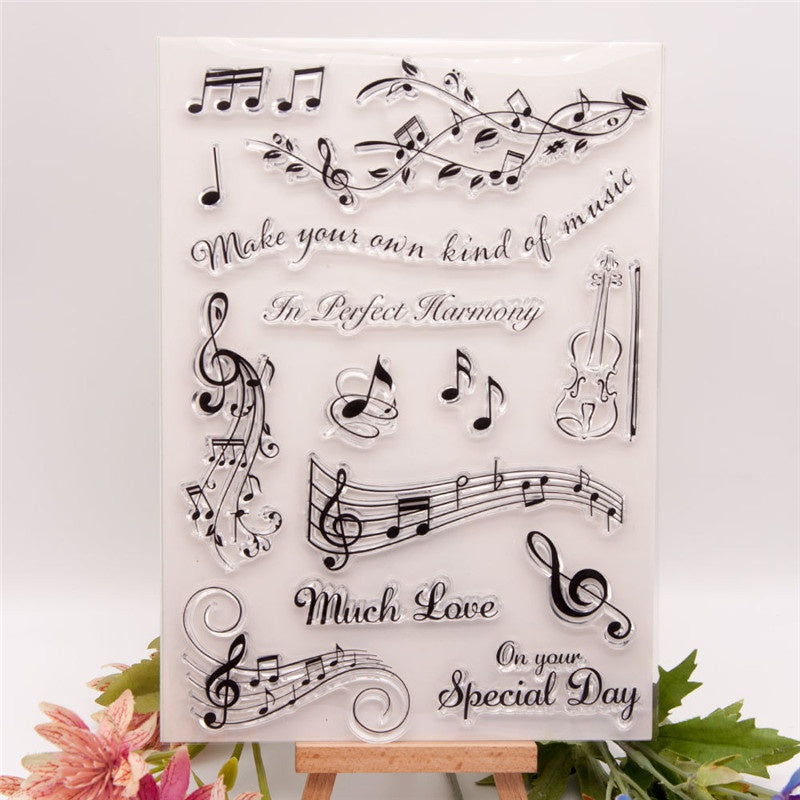 Music Score Clear Silicone Stamp for DIY Scrapbooking