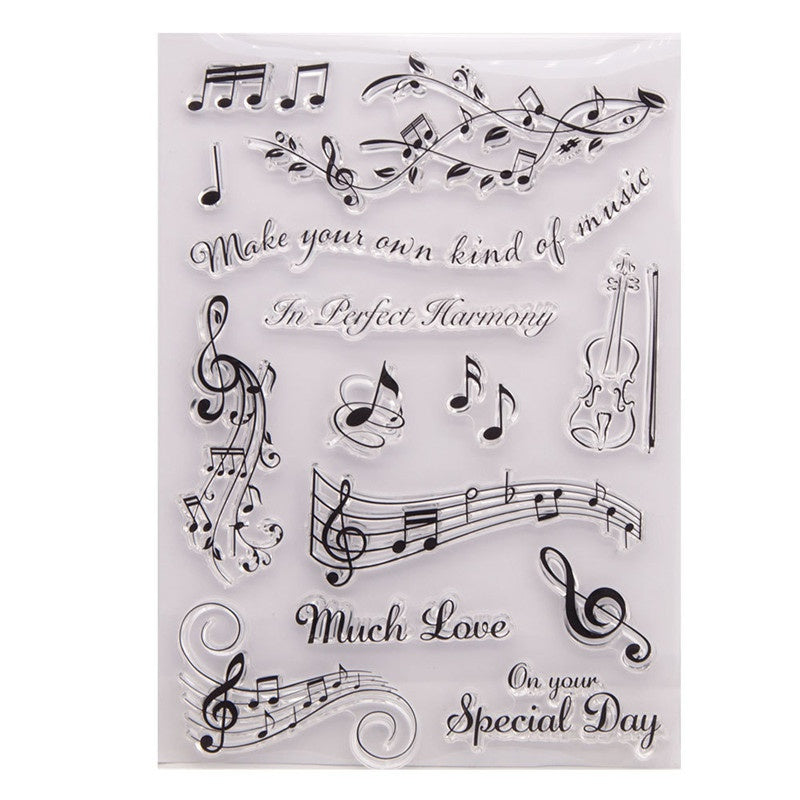 Music Score Clear Silicone Stamp for DIY Scrapbooking