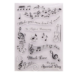 Music Score Clear Silicone Stamp for DIY Scrapbooking