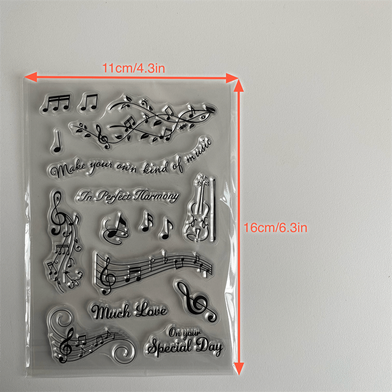 Music Score Clear Silicone Stamp for DIY Scrapbooking