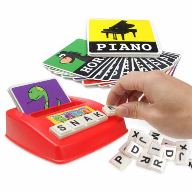 113Pcs English Literacy Card Typewriter Game Early Kid Education Toy