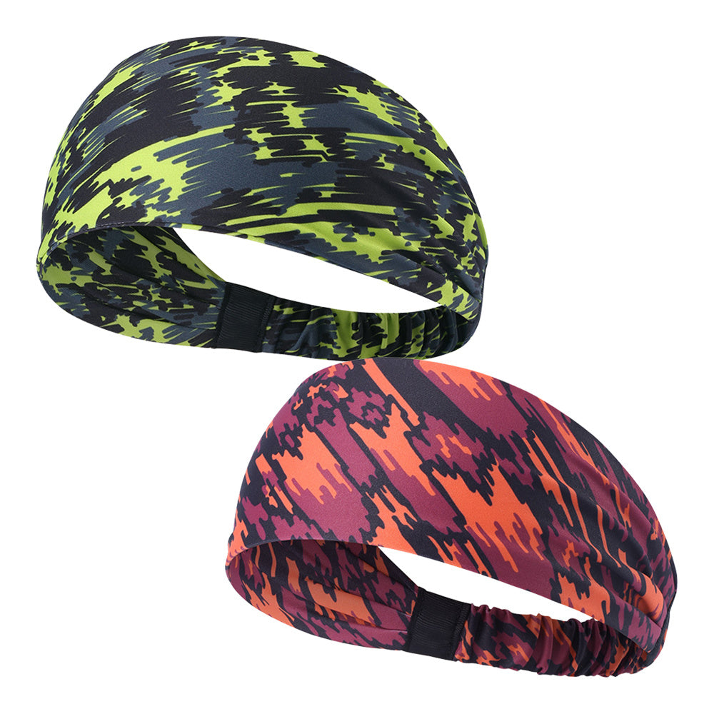 2 Packs Men's Sweat Sweatband Headband for Yoga Running