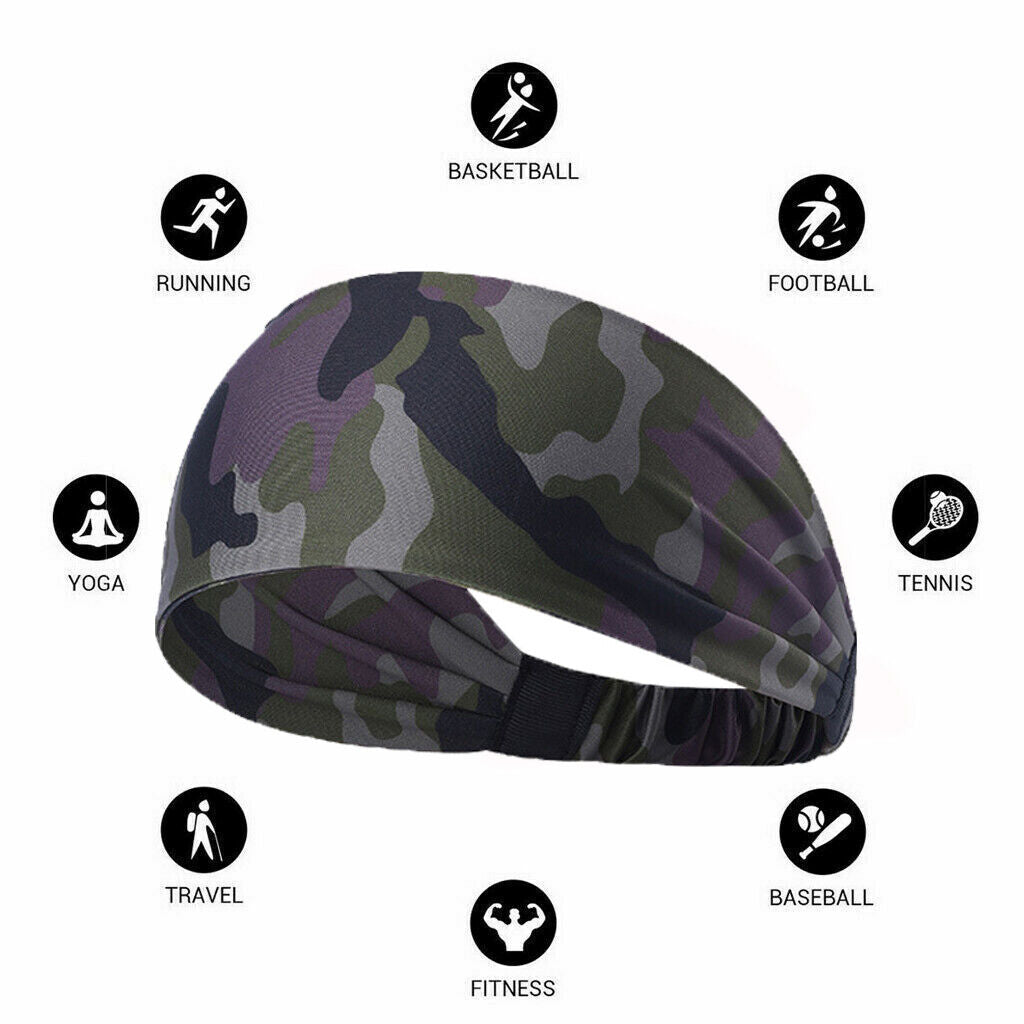 2 Packs Men's Sweat Sweatband Headband for Yoga Running