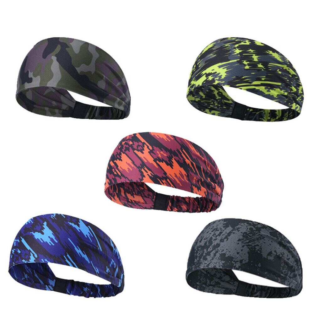 2 Packs Men's Sweat Sweatband Headband for Yoga Running