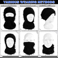 Distressed Ski Mask Winter Windproof Full Face Mask For Men Women