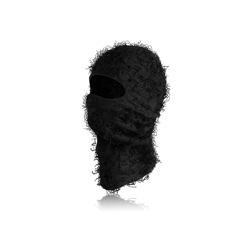 Distressed Ski Mask Knitting Winter Windproof Full Face Mask For Men Women