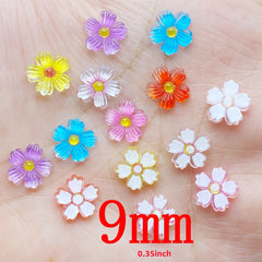 10pcs Mixed Mini Floret Cabochons for DIY Crafts Jewelry Hair Accessories