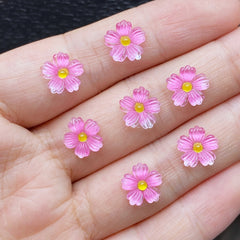 10pcs Mixed Mini Floret Cabochons for DIY Crafts Jewelry Hair Accessories