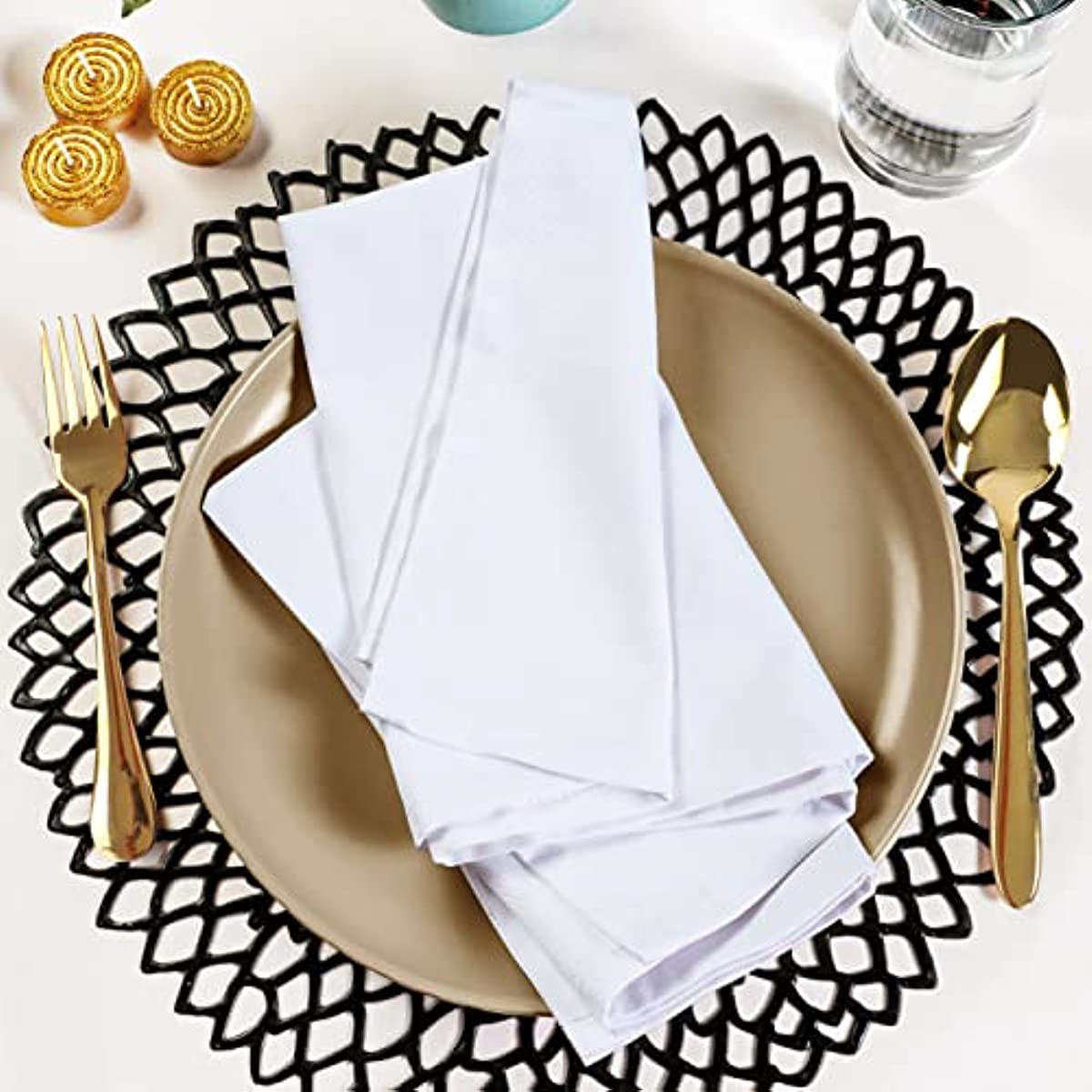 6pcs Cloth Napkins 50.8x50.8 Cm Washable & Reusable Table Dinner Napkins