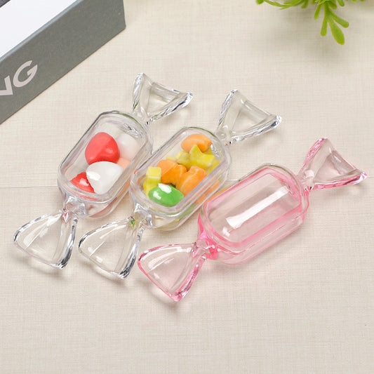 Small Acrylic Candy Box Mini Trinket Storage Plastic Packaging