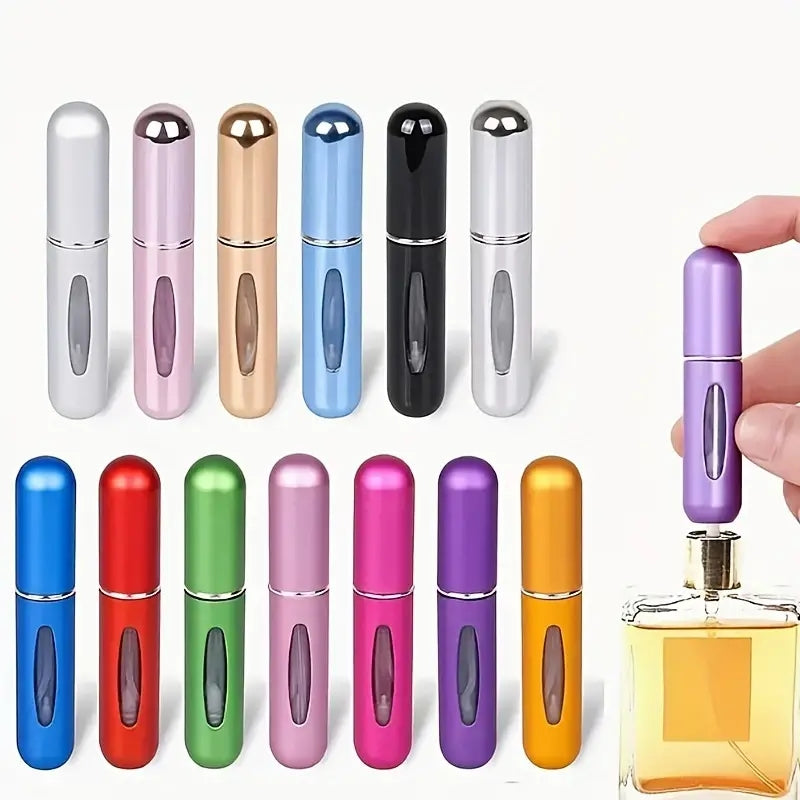 2pcs Mini Refillable Perfume Atomizer Bottles Portable Travel Makeup Container