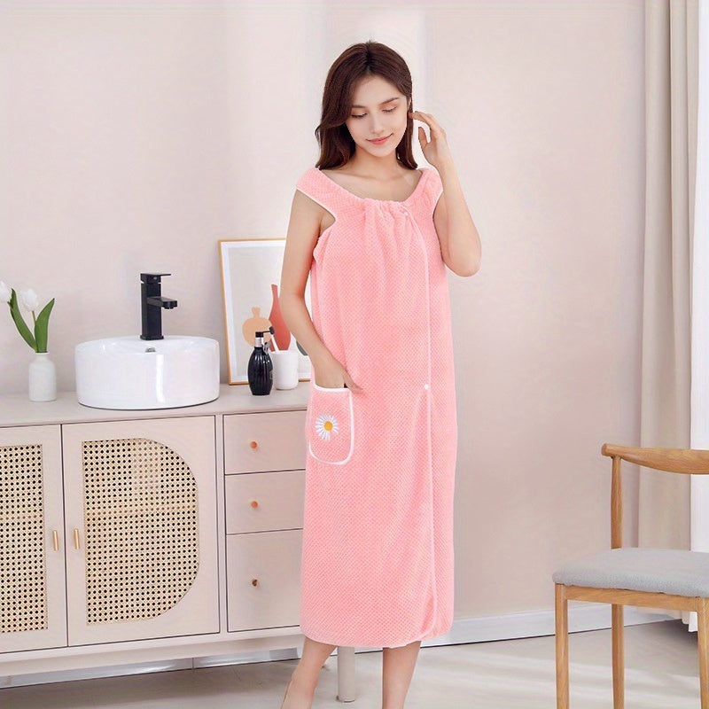 Women's Quick Drying Spa Wrap Towel with Thick Straps