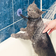 Pet Bathing Tool with Traction Rope and Suction Cup Hook