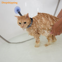 Pet Bathing Tool with Traction Rope and Suction Cup Hook
