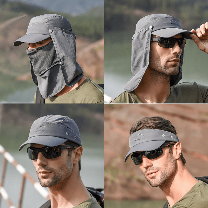 Sun Cap Boonie Hat with Removable Face Shield for Outdoor Protection