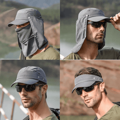 Sun Cap Boonie Hat with Removable Face Shield for Outdoor Protection
