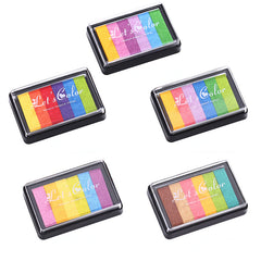 6pcs Colors Ink Pad for Rubber Stamps Paper Wood Fabric
