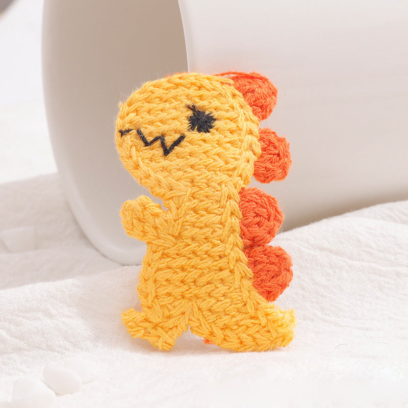Dinosaur Hair Clip Knitted Hairpin for Girls Women Toddler
