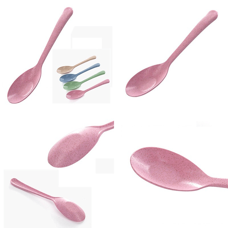 4pcs Long Handled Plastic Soup and Rice Spoon Set