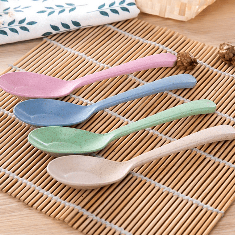 4pcs Long Handled Plastic Soup and Rice Spoon Set