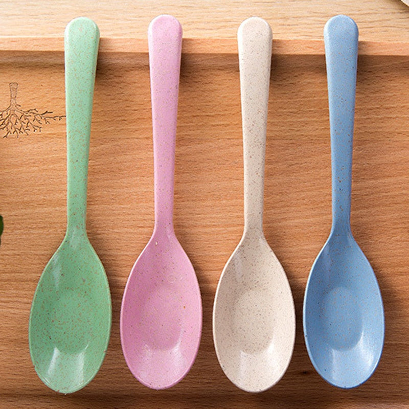 4pcs Long Handled Plastic Soup and Rice Spoon Set