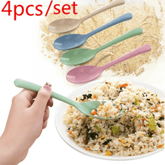 4pcs Long Handled Plastic Soup and Rice Spoon Set