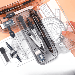 8 Piece Compass Ruler Set for School & Office - Upgrade Your Drawing Skills