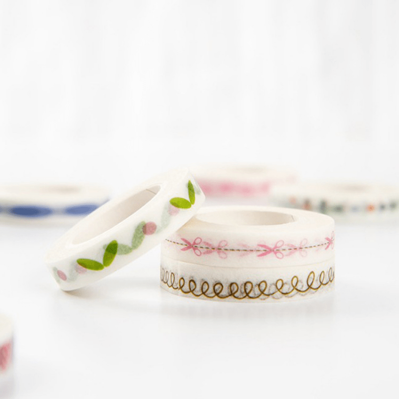 7mm 10m Washi Tape Diary Decoration Narrow Edge Stickers