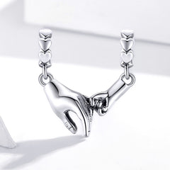 PANPOKI S925 Sterling Silver Family Affection Beads DIY Jewelry Making