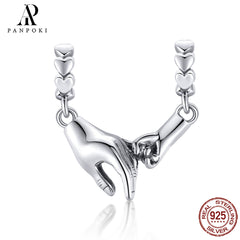 PANPOKI S925 Sterling Silver Family Affection Beads DIY Jewelry Making
